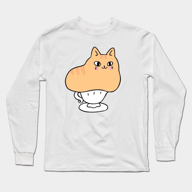 cute fat cat Long Sleeve T-Shirt by Lovely Arts